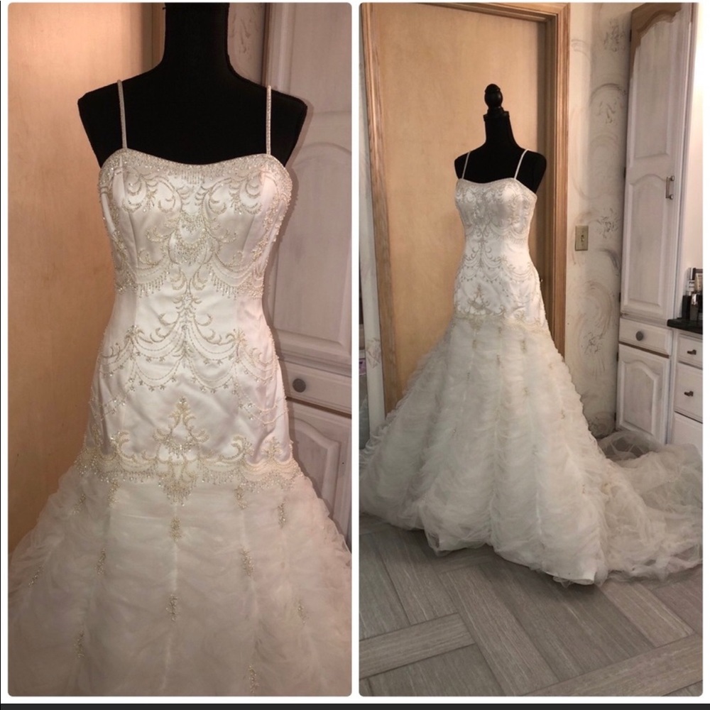 New Wedding gown Ivory cathedral length